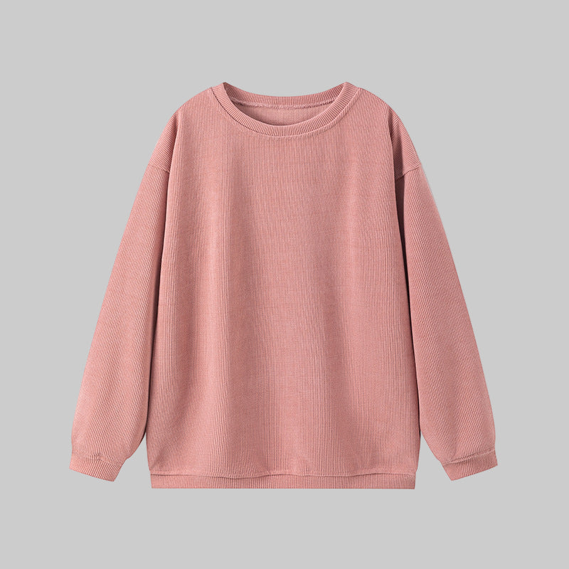 BRITLEY™ - Cozy Plain Long Sleeve Round Neck Sweatshirt