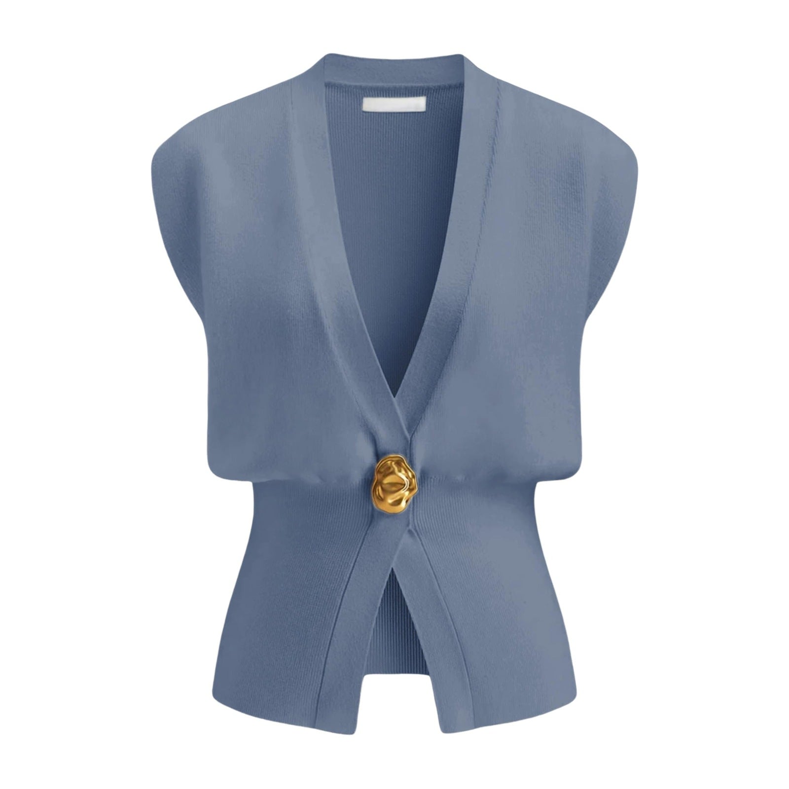 DAISY™ – Elegant V-Neck Button-Front Vest Top