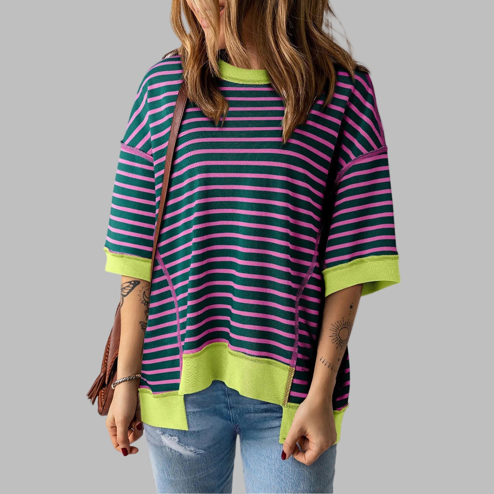 LORELEI™ - Casual Oversized Striped Pullover Top