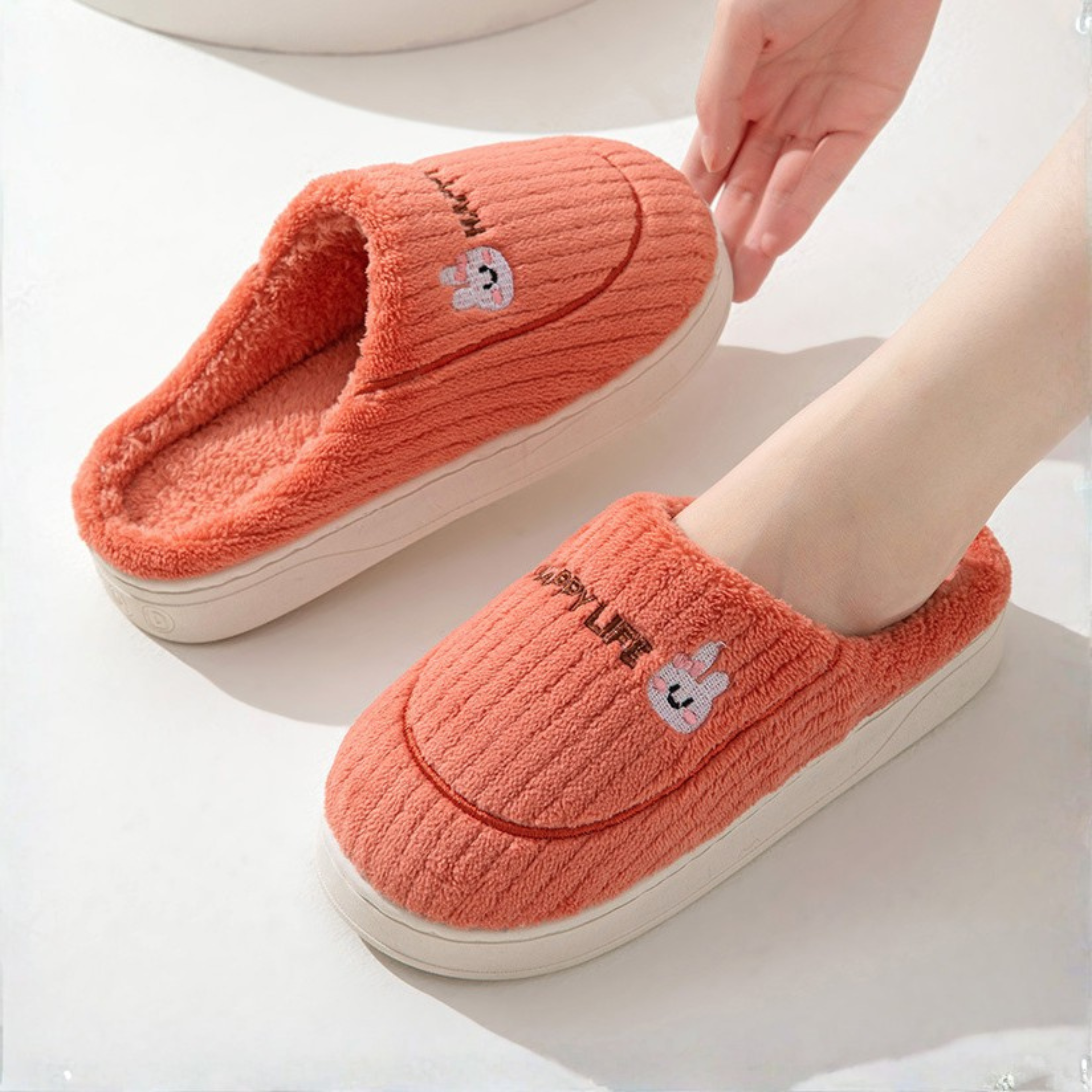 DAMINI™ - Comfy Fluffy Indoor Plush Non-Slip Slippers