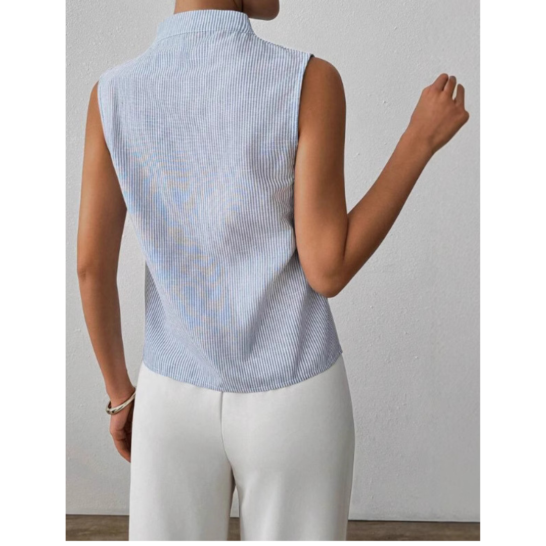 BLESSICA™ – Classic Sleeveless Striped Top