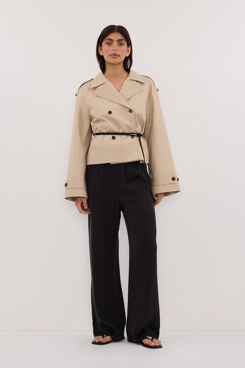 GABRIELLA CROPPED TRENCH COAT