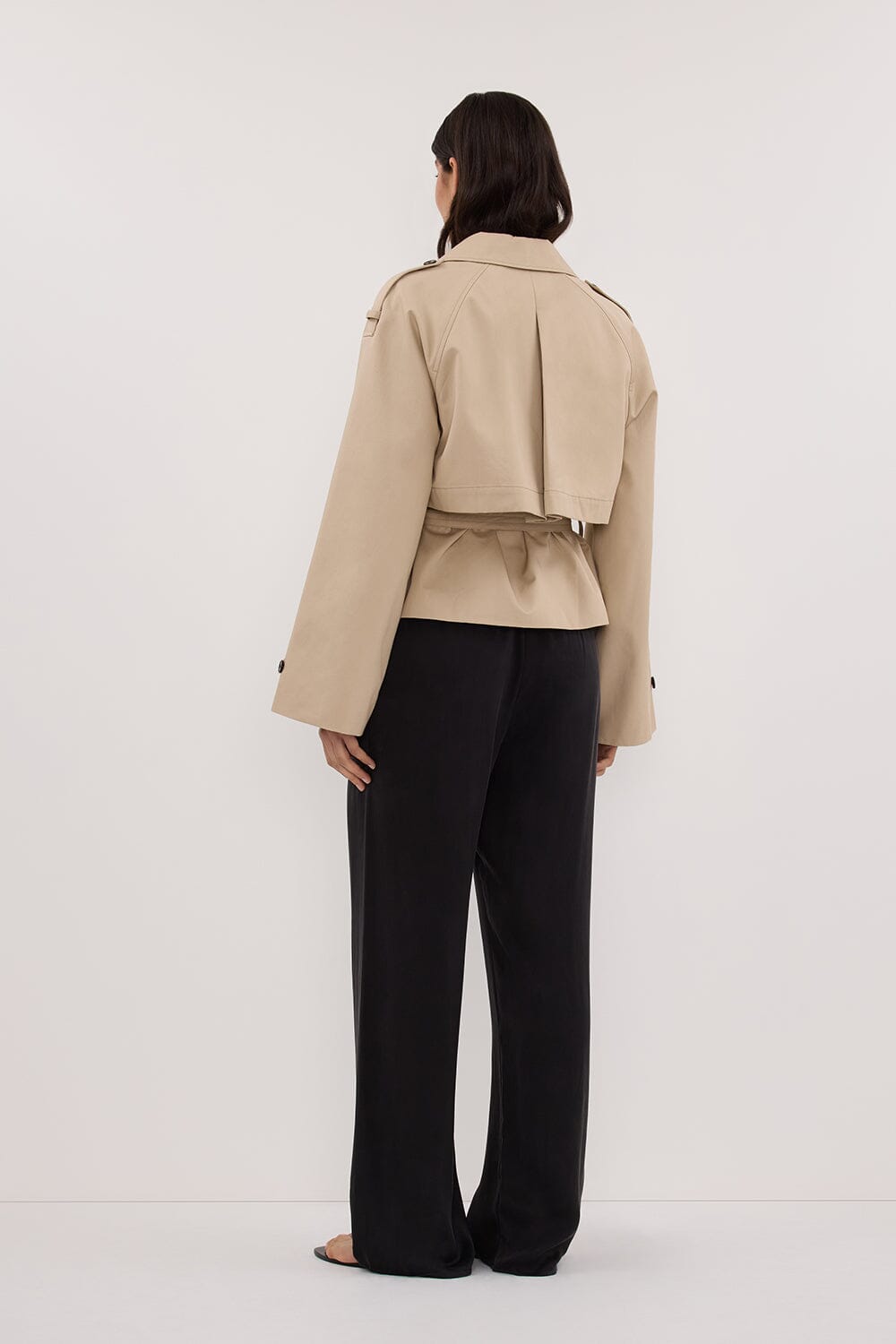 GABRIELLA CROPPED TRENCH COAT
