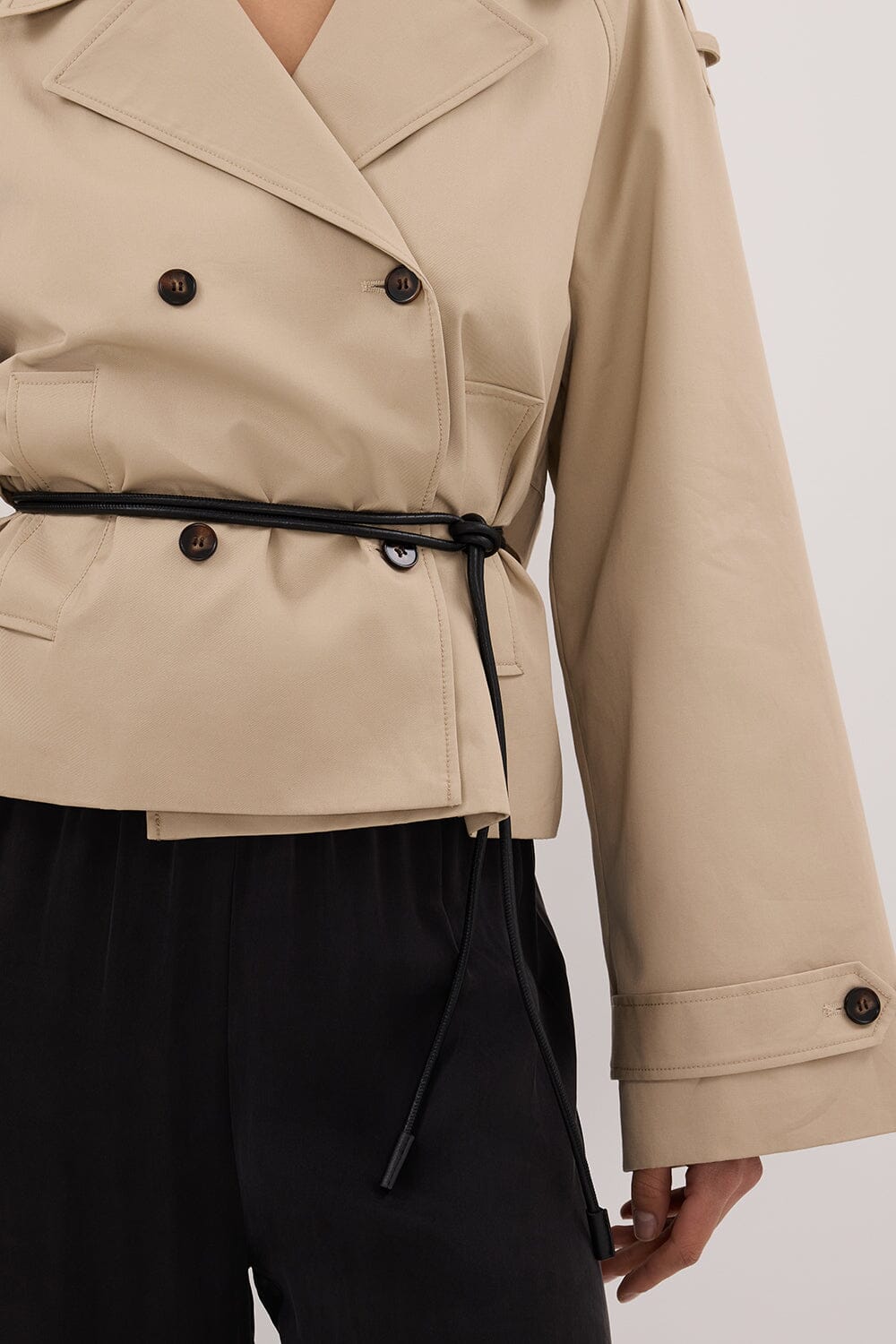 GABRIELLA CROPPED TRENCH COAT