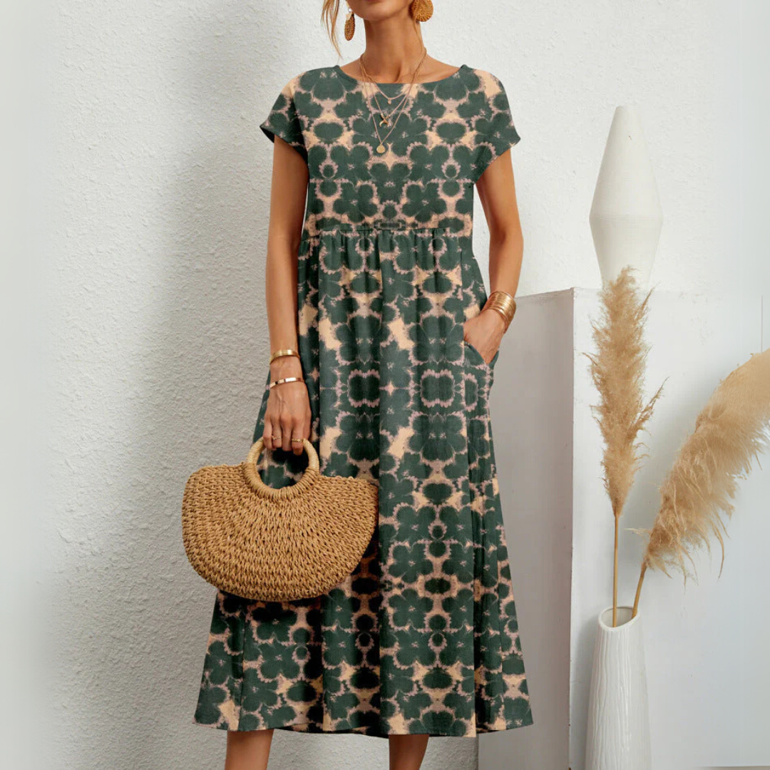 FLORENE™ - Breezy Floral Midi Dress