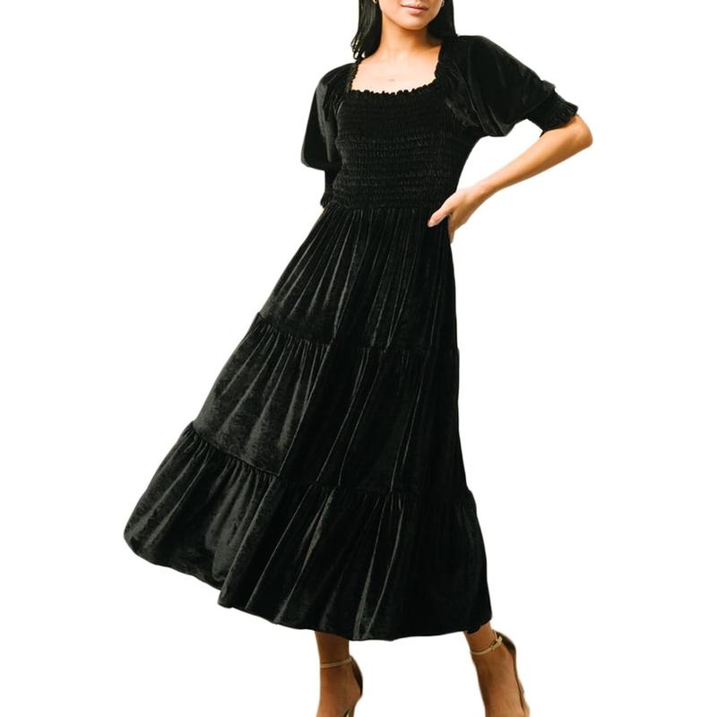 MELODY™ - Versatile Square Neck Puff Sleeve Dress for Any Event